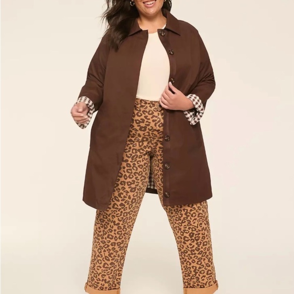 Chocolate Brown Button Front Trench Coat 🧥 NWT